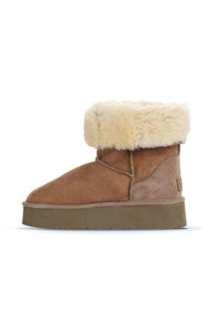 Bueno Shoes Sahra Süet Kadın Dolgu Topuklu Bot 05ag2024054