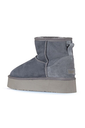 Bueno Shoes Mavi Süet Kadın Dolgu Topuklu Bot 05ag2034054