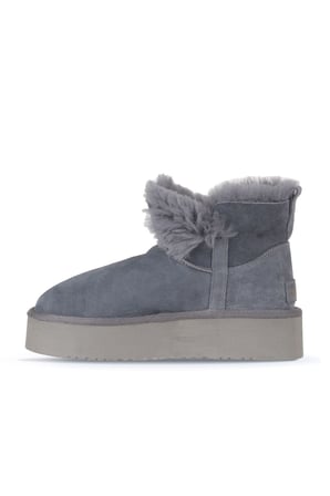 Bueno Shoes Mavi Süet Kadın Dolgu Topuklu Bot 05ag2104054