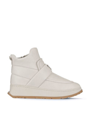 Bueno Shoes Bej Deri Kadın Dolgu Topuklu Bot 01wa7403-502