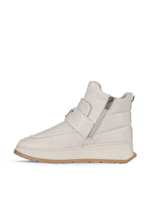 Bueno Shoes Bej Deri Kadın Dolgu Topuklu Bot 01wa7403-502