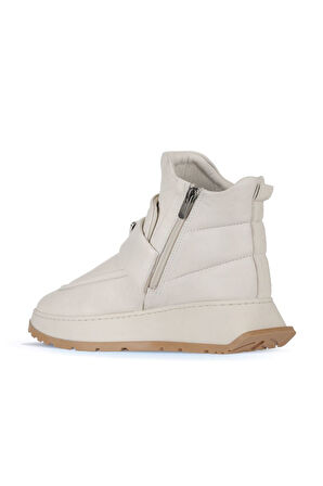 Bueno Shoes Bej Deri Kadın Dolgu Topuklu Bot 01wa7403-502