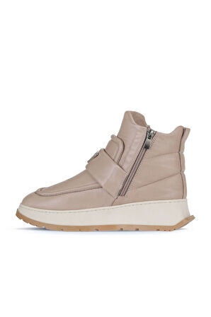 Bueno Shoes Vizon Deri Kadın Dolgu Topuklu Bot 01wa7403-502