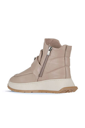 Bueno Shoes Vizon Deri Kadın Dolgu Topuklu Bot 01wa7403-502
