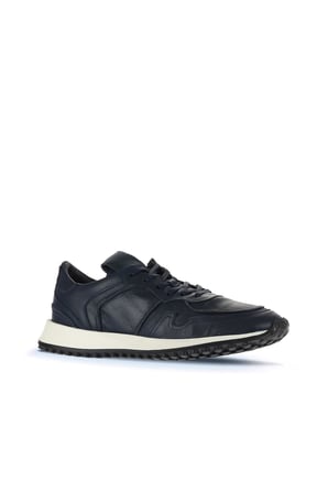 Bueno Shoes Mavi Kot Deri Erkek Spor Ayakkabı 16ma8105