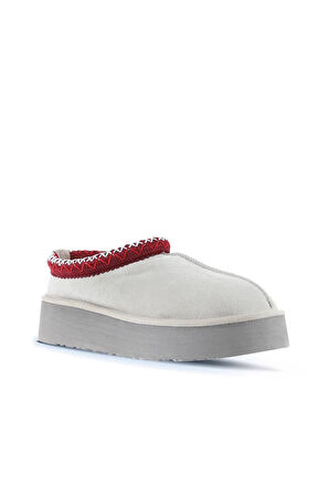 Bueno Shoes Bej Süet Kadın Dolgu Topuklu Bot 05ag6054054