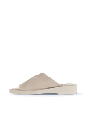 Bueno Shoes Krem Deri Kadın Düz Terlik 01wy2902