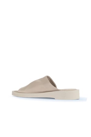 Bueno Shoes Krem Deri Kadın Düz Terlik 01wy2902