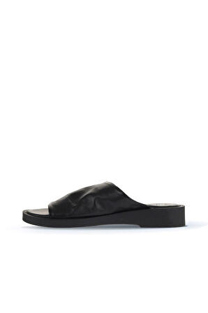 Bueno Shoes Siyah Deri Kadın Düz Terlik 01wy2902