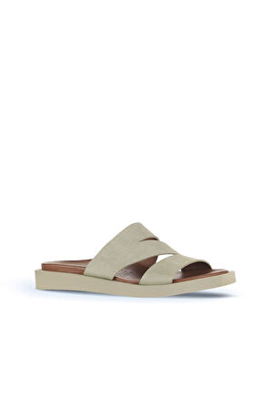 Bueno Shoes Yeşil Alf Süet Kadın Düz Terlik 01wa5406