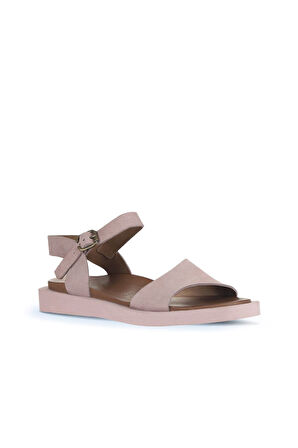 Bueno Shoes Pudra Alf Süet Kadın Düz Sandalet 01wa5407