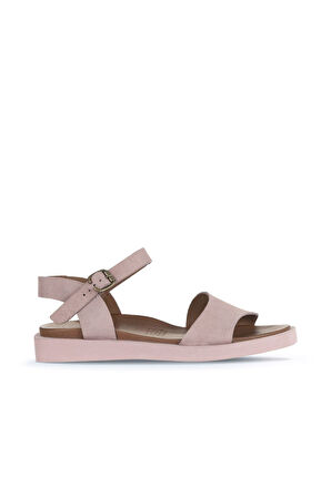 Bueno Shoes Pudra Alf Süet Kadın Düz Sandalet 01wa5407
