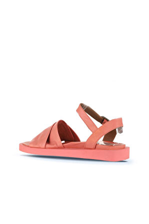 Bueno Shoes Mercan Deri Kadın Düz Sandalet 01ws2812