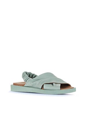 Bueno Shoes Yeşil Açık Deri Kadın Sandalet 01wu3309