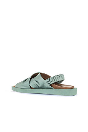 Bueno Shoes Yeşil Açık Deri Kadın Sandalet 01wu3309