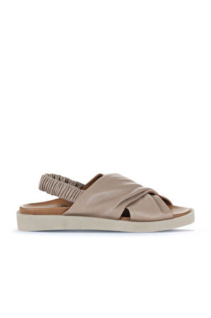 Bueno Shoes Gri Deri Kadın Sandalet 01wu3309