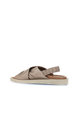 Bueno Shoes Gri Deri Kadın Sandalet 01wu3309