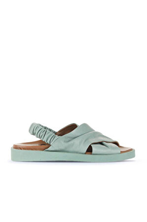Bueno Shoes Yeşil Açık Deri Kadın Sandalet 01wu3309
