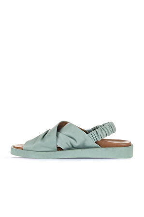 Bueno Shoes Yeşil Açık Deri Kadın Sandalet 01wu3309