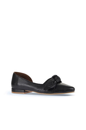 Bueno Shoes Siyah Deri Kadın Babet 01wa0301