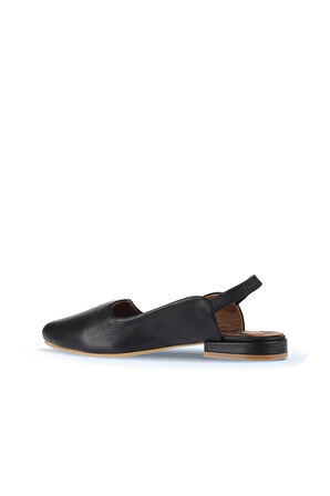 Bueno Shoes Siyah Khv-bej Deri Kadın Düz Sandalet 01wa0303