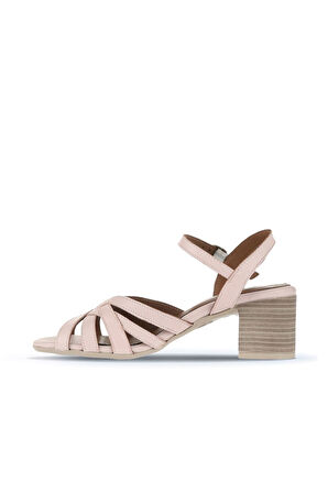 Bueno Shoes Pudra Deri Kadın Topuklu Sandalet 01wa2800