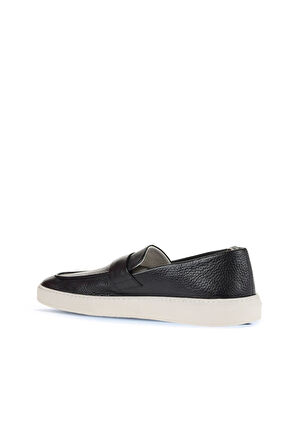 Bueno Shoes Siyah Flotter Deri Erkek Loafer 01ma8100