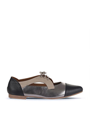 Bueno Shoes Siyah Multi Deri Kadın Klasik Ayakkabı 01wa3303