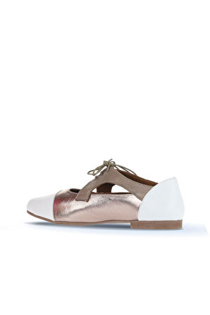 Bueno Shoes Beyaz Multi Deri Kadın Klasik Ayakkabı 01wa3303