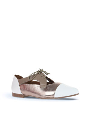 Bueno Shoes Beyaz Multi Deri Kadın Klasik Ayakkabı 01wa3303