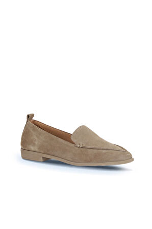 Bueno Shoes Vizon Süet Kadın Düz Babet 01wn0128