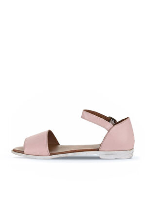 Bueno Shoes Gül Kurusu Deri Kadın Düz Sandalet 01wn5004
