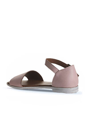 Bueno Shoes Gül Kurusu Deri Kadın Düz Sandalet 01wn5004