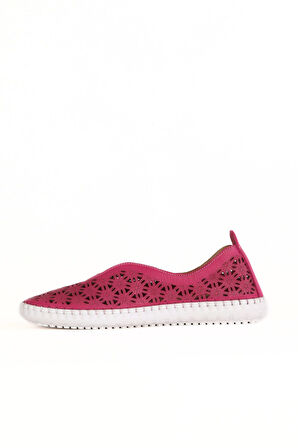 Bueno Shoes Fuşya Flotter Deri Kadın Günlük Ayakkabı 01wn9605