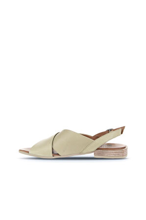 Bueno Shoes Haki Deri Kadın Düz Sandalet 01wq5618