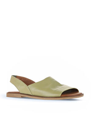 Bueno Shoes Haki Deri Kadın Düz Sandalet 01wa5706