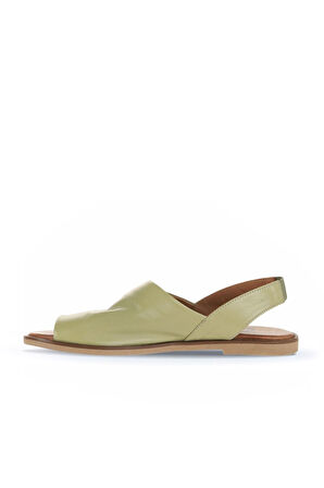 Bueno Shoes Haki Deri Kadın Düz Sandalet 01wa5706