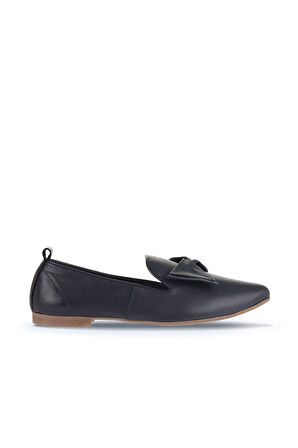 Bueno Shoes Lacivert Deri Kadın Düz Babet 01wr3117