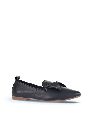 Bueno Shoes Lacivert Deri Kadın Düz Babet 01wr3117