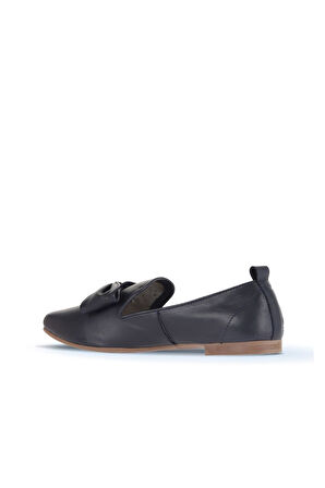 Bueno Shoes Lacivert Deri Kadın Düz Babet 01wr3117