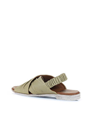 Bueno Shoes Haki Deri Kadın Sandalet 01wu3005