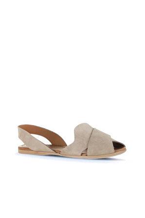 Bueno Shoes Kum Alf Süet Kadın Düz Sandalet 01wa5805