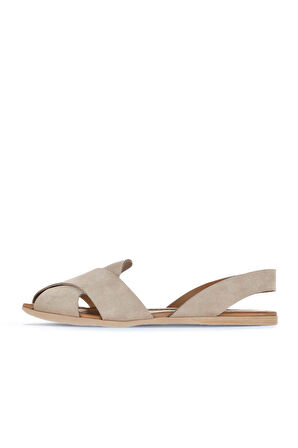 Bueno Shoes Kum Alf Süet Kadın Düz Sandalet 01wa5805