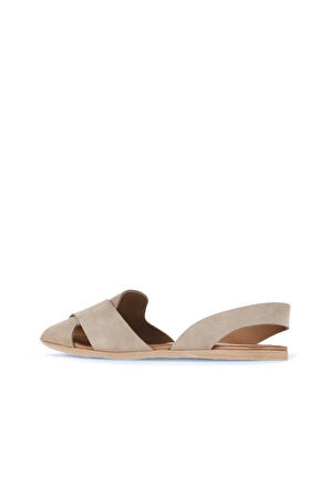 Bueno Shoes Kum Alf Süet Kadın Düz Sandalet 01wa5805