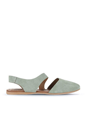 Bueno Shoes Yeşil Açık Alf Süet Kadın Düz Sandalet 01wa5806