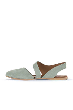 Bueno Shoes Yeşil Açık Alf Süet Kadın Düz Sandalet 01wa5806