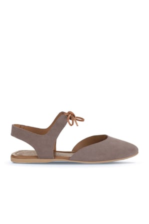 Bueno Shoes Gri Koyu Alf Süet Kadın Düz Sandalet 01wa5807