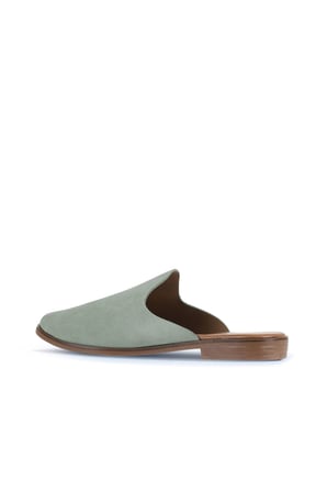 Bueno Shoes Yeşil Açık Alf Süet Kadın Düz Terlik 01wa7006