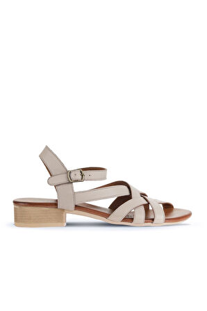 Bueno Shoes Gri Deri Kadın Sandalet 01wa7300