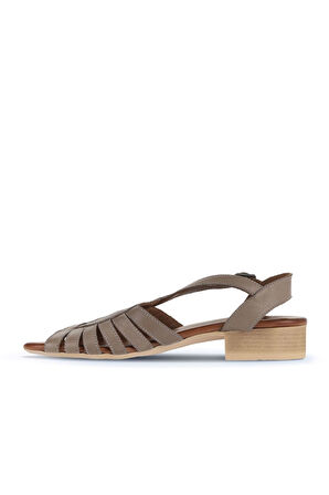 Bueno Shoes Gri Deri Kadın Sandalet 01wa7307
